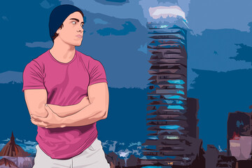 en la terraza de la ciudad