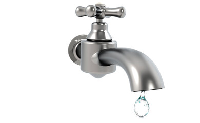 Water faucet isolated on white background
