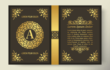 Fototapeta premium Luxury ornamental book cover design