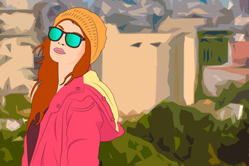 en la terraza de la ciudad