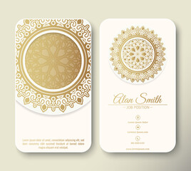 Luxury white background mandala card