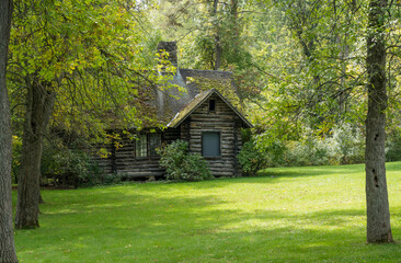 Log cabin originally built as a children playhouse in the gardens at Fort Ticonderoga