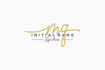 Initial MQ signature logo template vector. Hand drawn Calligraphy lettering Vector illustration.