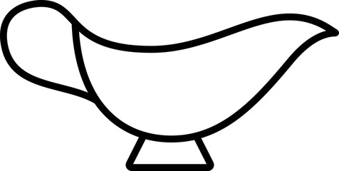 Simple gravy boat icon, gravy illustration on transparent background