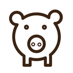 economy finance money piggy safe icon