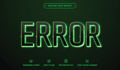 Error Editable Vector Text Effect.