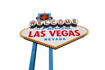 Las Vegas welcome sign isolated. © trekandphoto