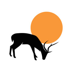 Deer Vector Illustration.