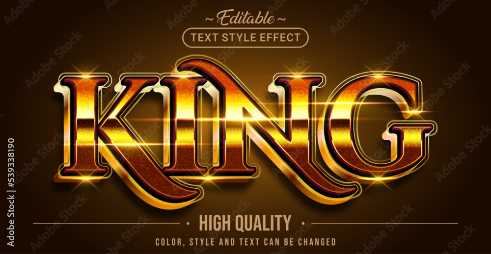 Aufkleber Editable text style effect - King text style theme.