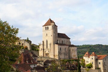 Obraz premium Church of the Saint-Cirq-Lapopie