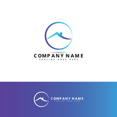 Real estate house logo icon design template elements