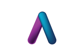 Logo design of liquid color abstract geometric shapes. Fluid gradient elements for minimal banner, social post. Futuristic trendy dynamic elements. Abstract background. Eps10 vector.