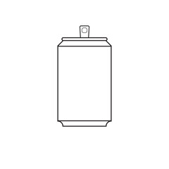 Soda can minimalistic line style