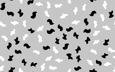 Fototapeta na wymiar Curved pattern in black and white colors on a light gray background. seamless patterns