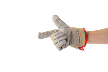 Work gloves isolated on transparent background