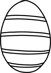 simplicity easter egg freehand drawing