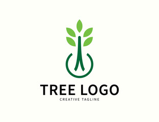 Tree logo design template