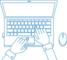 laptop vector, computer, desktop, home office, workplace