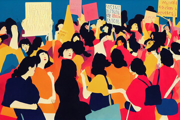 people protesting in the streets