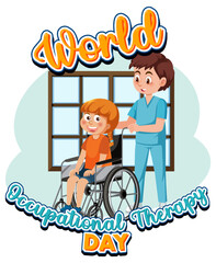 World occupational therapy day text design