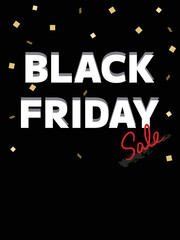 ブラックフライデーの広告テンプレート　縦長