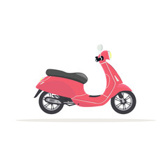 vector scooter motorcycle travel design. Motorbike delivery vehicle illustration. 