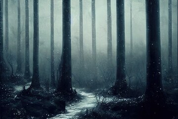 dark cold forest
