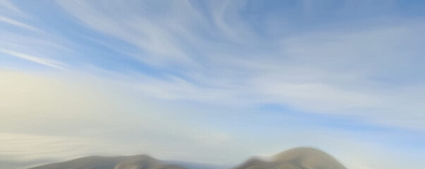 clouds in the mountains