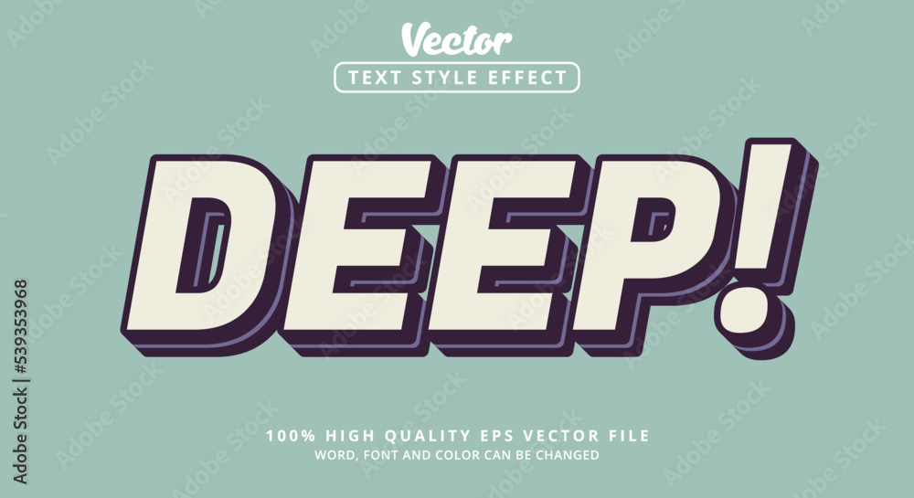 Poster Editable text effect, Deep text with layered style and modern style