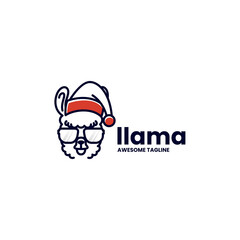 Vector Logo Illustration Llama Simple Mascot Style © Artnivora