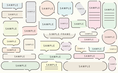 シンプルなカラーフレーム　セット