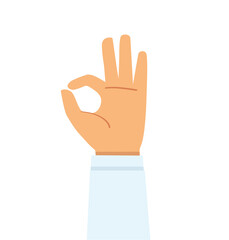 Hand gesture OK sign illustration