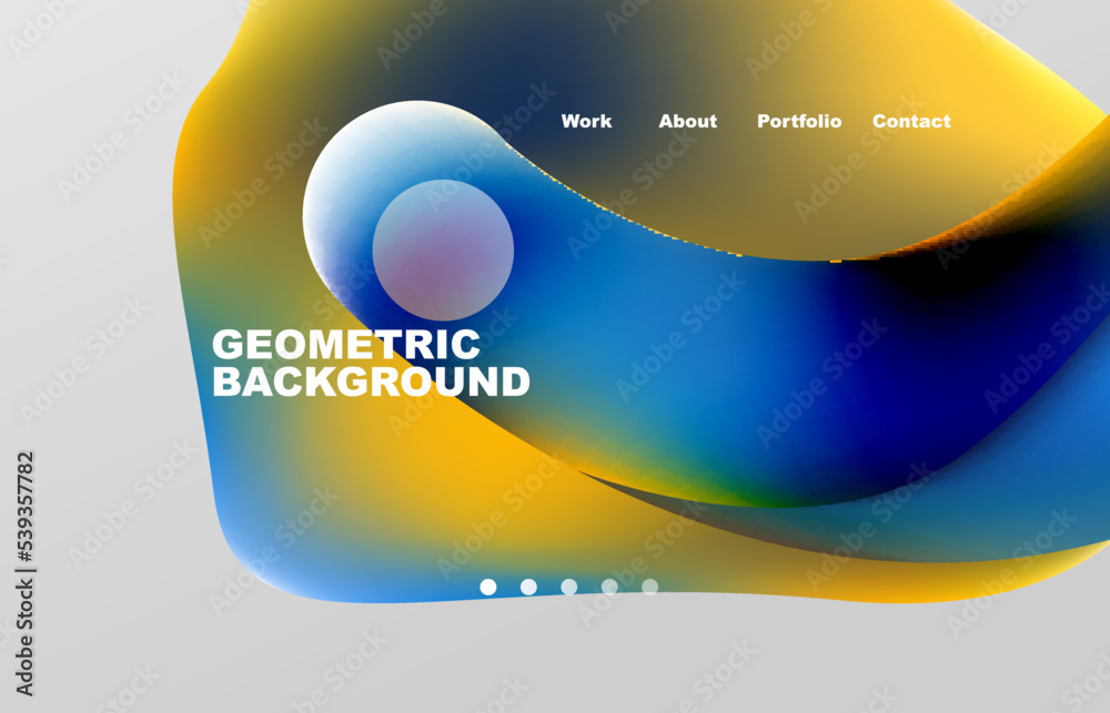 Fototapete Abstract liquid background for your landing page design. Web page for website or mobile app wallpaper