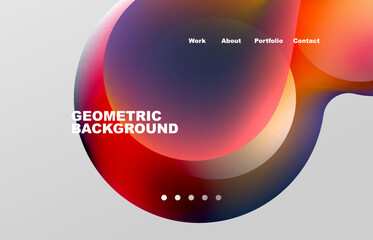 Abstract liquid background for your landing page design. Web page for website or mobile app wallpaper