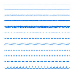 Fototapeta premium クレヨン素材 いろいろな線セット