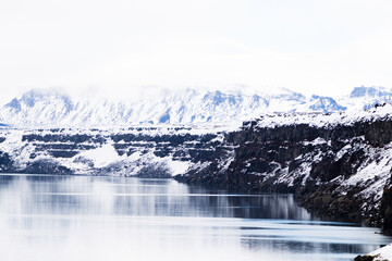 Fototapeta na wymiar Oskjuvatn lake at Askja, central Iceland landmark