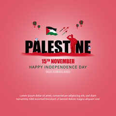 vector illustration for Palestine independence day