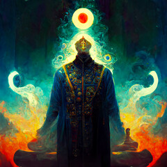 Fototapeta premium person and a spirit