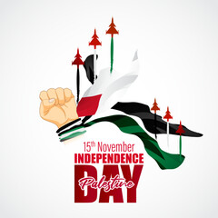 vector illustration for Palestine independence day