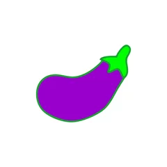 Tuinposter eggplant icon © Misbah