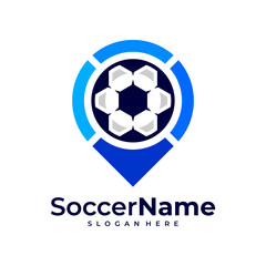 Point Soccer logo template, Football Point logo design vector