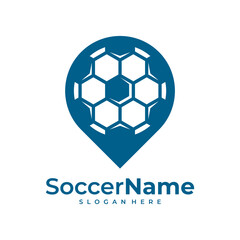 Obraz premium Point Soccer logo template, Football Point logo design vector