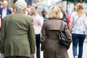 Senior couple  at street