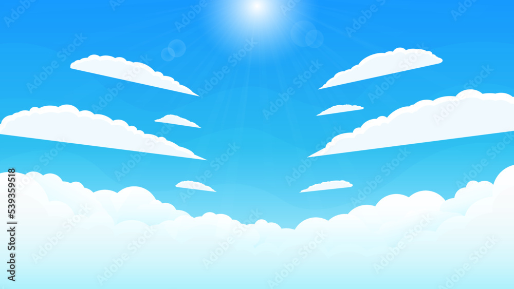 Wall mural sky and clouds view background