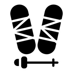 ski glyph icon
