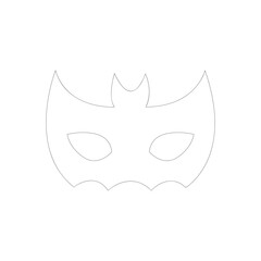 Halloween Eye Masks vector illustration. Halloween bat mask vector Perfect for coloring book, textiles, icon, web, painting, children's books, t-shirt print.