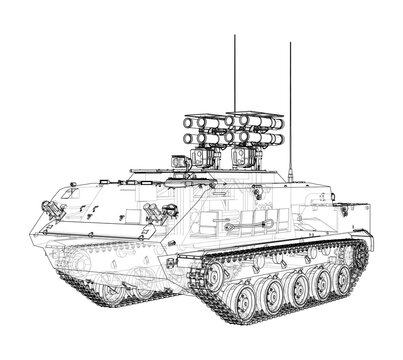 recommend clip art: Anti-tank armored car. Vector