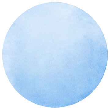 Pastel Blue Circle Watercolor Elements