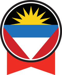 Antigua and Barbuda flag, the flag of Antigua and Barbuda, vector illustration	