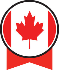 Canada flag, the flag of Canada, vector illustration	